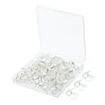 thumbnail image 1 of Unique Bargains Push Pin Crochet, Pouce en Plastique Tacks avec Crochet, Transparent, 60Pack, 1 of 5