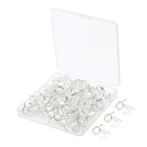 Uxcell Push Pin Hook, Plastic Thumb Tacks with Hook, Transparent, 120Pack