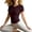 Coffee, variant on Short Sleeve Workout Tops for Women Crew Neck Seamless Solid Color T-shirts Yoga Sweating Tight Tees