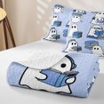 thumbnail image 4 of Manfei Cartoon Ghost Halloween Quilt King,Thanksgiving Pumpkin Print King Coverlet Set,3pcs,1 Bedspread and 2 Pillowcases, 4 of 7