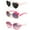 3Colors-2, variant on 3 Pack Kids Sunglasses Stylish Cute Heart Shaped Round Cat Eye Sunglasses for Toddler Girls Age 3-10 Outdoor Beach Eyewear