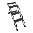 thumbnail image 6 of Black Pull Down Attic Ladder 3-Steps, Retractable Folding Stairs with Armrests, Telescoping Step Ladders, Wall-Mounted Retractable Ladder, 29.5 in Height for Loft, Garage, Warehouse, 6 of 15