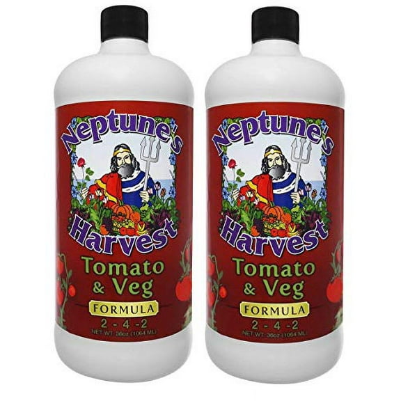 Neptune's Harvest TV136 Tomato & Veg Formula Fertilizer, 36 oz (Тwo Рack)