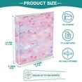 thumbnail image 5 of Pink Petal Pattern 12.4x10.6in PVC Round Ring Binders, 2-Pack, D-Ring 3-Hole, Metal Clip, 5 of 10