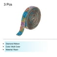 thumbnail image 3 of Unique Bargains 3Roll 3 Yards 8mm Self Adhesive Diamond Ribbon for  Arts & Crafts,Multi Color, 3 of 5