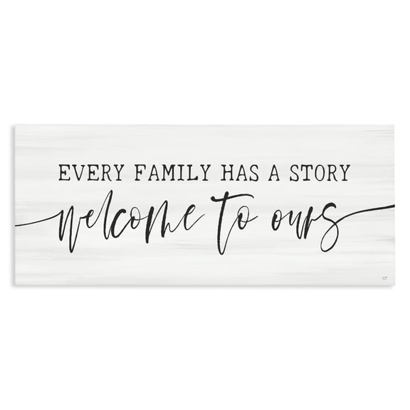 Stupell Industries Welcome To Our Family Story Canvas Wall Art, design by Lux   Me Designs