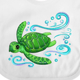 thumbnail image 4 of Inktastic Sea Turtle Swimming Boys or Girls Baby Bib, 4 of 4