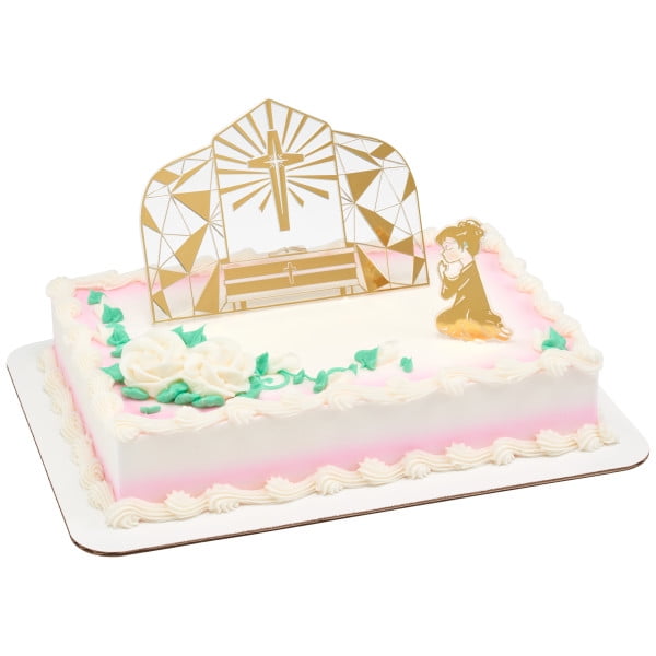 DecoPac Communion Girl Alter Cake Topper - 25439