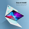 thumbnail image 4 of Amdohai Étui Protectrice Magnétique Résistante aux Taches Auto Sommeil/réveil avec Fermoir Magnétique pour Stylo Compatible avec iPad Pro 12.9 (2018/2020/2021), Blanc, 4 of 8