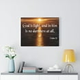 thumbnail image 5 of Scripture Walls 1 John 1:5 No Darkness At All Bible Verse Canvas Christian Wall Art Ready to Hang Unframed, 5 of 9