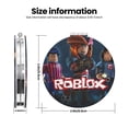 thumbnail image 3 of Qekee Miroir de Maquillage Compact Imprimé Roblox Pliant Mini Miroir de Poche Portable Double Face 2 x 1x pour Femme Filles-Forme Ronde, 3 of 9