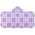 thumbnail image 5 of Yayeee Kids Hooded Towel with Hand Pockets Beach Soft Absorbent Bath Wrap 50 x 23.5 inch, Purple Plaid Horse Pattern, 5 of 5