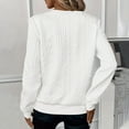 thumbnail image 7 of Quarter Zip Pullover Women Jacquard Sweatshirts Loose Long Sleeve with Pockets Fall Winter Fashion 2025, 7 of 7