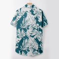 thumbnail image 5 of Alun Tropical Floral Button-Down Shirts for Women Relaxed Fit Short Sleeve Summer Tops Casual Lightweight Breathable Hawaiian Style Beach Vacation Blouses 4—Blue XL, 5 of 5