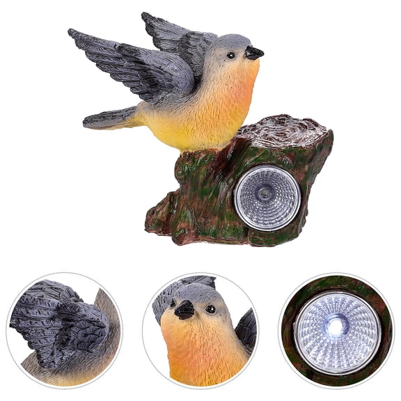 LEORX Cute Figurines Solar Powered LED Animal Lamp Resin Assorted Color 1Pack