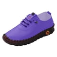 thumbnail image 3 of YLYL Women's Leather Flat Bottom Loafers Slip-on Round Toe Non-Slip Breathable Walking Shoes, 3 of 7