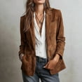 thumbnail image 2 of Yangnuo Womens Fashion Trendy Vintage Buttoned Suede Jacket Women's Winter Casual Long-Sleeved Jacket, 2 of 5