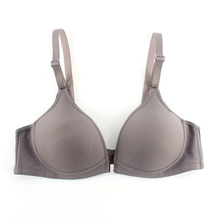 Cotton Smooth Cup Bra - Women's Cotton Push Up Soft Bra Front Closure Smooth Wireless Cup B Underwear