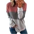 thumbnail image 5 of Stitching Contrast Color Round Neck Long-Sleeved Casual Women's Sweater, 5 of 5
