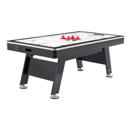 Airzone Air Hockey Table with High End Blower  80   Black and Chrome