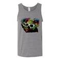 thumbnail image 2 of Neon Technicolor Trippy Party Rainbow Koala | Mens Animal Lover Graphic Tank Top, Heather Grey, 2XL, 2 of 4