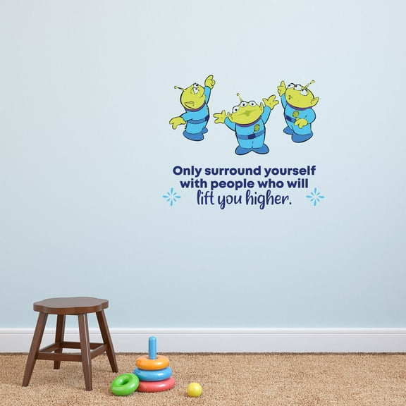 Higher Toy Story Alien Life Quote Cartoon Quotes Decors Wall Sticker Art Design Decal for Girls Boys Kids Room Bedroom Nursery Kindergarten Home Decor Stickers Wall Art Vinyl Decoration (35x40 inch)