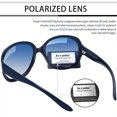 thumbnail image 4 of Joopin Polarized Sunglasses Womens Trendy Oversized Large Driving Sun Glasses Ladies UV Protective Big Sunnies Shades (Blue), 4 of 6