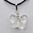 thumbnail image 3 of Quartz Butterfly Pendant Necklace | Semi Precious Stone Jewelry | Silver Pendant, 3 of 9