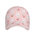 thumbnail image 2 of Daiia Rabbit And Cherry print Baseball Cap Men Women Golf Dad Hat Adjustable Original Classic Low Profile Hat Unconstructed Plain Cap, 2 of 9