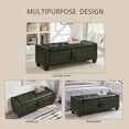 thumbnail image 4 of GZXS PU Upholstered Tufted Ottoman with Hidden Storage Space, 48-inch End of Bed Bench for Entryway/Bedroom/Living Room, Dark Green, 4 of 9