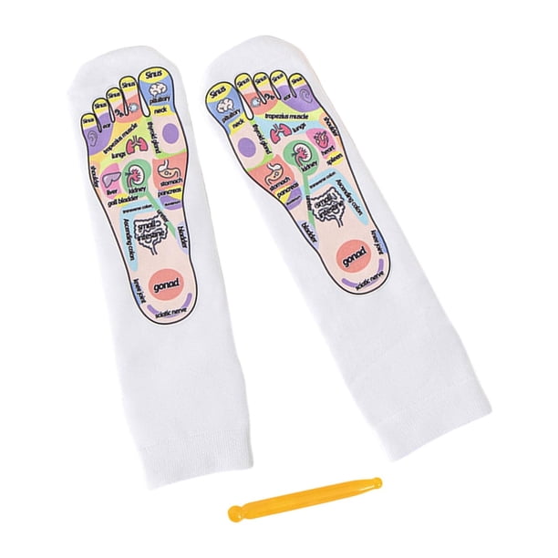 Calcetines de reflexología para masaje de pies con reflejos para uso diario en salones de belleza. 27cmx9cm