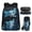 Blue Glow Axolotl Print, variant on Bulopur Watermelon Capybara Print Kids Backpack Set 4 Pcs Durable Waterproof Kids School Bag with Pencil Case and Water Bottle Cover for Capybara Lovers Kids
