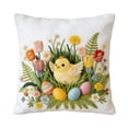 thumbnail image 4 of Vggrvlo Easter Throw Pillow Covers 18x18 Inches Easter Chicken Farmhouse Decorations Spring Holiday Decor Easter Decor for Sofa Indoor, 4 of 6