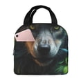 thumbnail image 1 of Easygdp Realistic Style Colorful Wolf A Bolsa Térmica Premium - Tela Oxford Impermeable, Gran Capacidad, Bolsillo Frontal, Unisex para Trabajo, Escuela, Actividades al Aire Libre y Picnics, 1 of 8