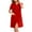 Red, variant on Women Zipper Front House Coat Short Sleeves Robe Zip up Bathrobes Short Nightgown with Pockets
