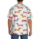 thumbnail image 3 of Fotbe Dachshund Dog Puppy Camisa Estampada de Manga Corta para Hombre, Casual de Verano, Estilo Playero, Sin Arrugas-Large, 3 of 5