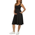 thumbnail image 4 of INSPIRE CHIC Women's Mother's Day Maternity Dresses A-Line Sleeveless Summer Sundress Flare Tank Dress with Pockets S Black, 4 of 6