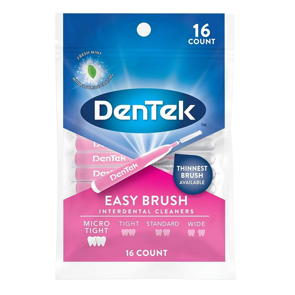 DenTek Easy Brush Micro Tight Interdental Cleaners, 16 count Walmart