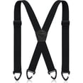 thumbnail image 1 of Mountain Climbing Harness Outdoor Men's Hiking Suspenders Adjustable Shoulder Straps with Elastic Buckle Heavy Duty Nylon Webbing Metal Carabiner Clips for Backpack Gear Support Trekking Accessory, 1 of 6