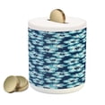 thumbnail image 1 of Navy Piggy Bank, Hibiscus Hawaiian Tropical Island Flowers Petals and Buds Leaves Art Print, Ceramic Coin Bank Money Box for Cash Saving, 3.6" X 3.2", Dark Blue and Sky Blue, by Ambesonne, 1 of 4