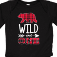 thumbnail image 4 of Inktastic Plaid Bear Wild and 1 with Arrow Boys or Girls Long Sleeve Baby Bodysuit, 4 of 5