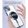 thumbnail image 4 of Case for iPhone 14 Plus Case Clear Magnetic Compatible with MagSafe Built-in Camera Lens Protector Soft Slim Shockproof Phone Case for iPhone 14 Plus 6.7" - Blue, 4 of 12