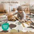 thumbnail image 4 of ODIKA 5'x7' Earthy Multicolor Abstract Botanical Leaf Washable Area Rug Contemporary Foliage Motif Easy Care, Non-Shedding, Pet Friendly, for Small Living Room, Bedroom, 4 of 7
