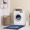 thumbnail image 2 of Ottomanson Non-Slip Rubberback Checkered 2x3 Laundry Room Rug, 26" x 35", Blue, 2 of 8