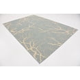 thumbnail image 2 of Unique Loom Botanical Collection Abstract Pictorial Transitional Indoor and Outdoor Flatweave Area Rug, 7 x 10 Feet, Light Blue/Beige, 2 of 2