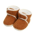 thumbnail image 3 of Baby Shoes Toddler Shoes Warm Boots Shoes Fashion Printing Non Breathable Boots Coffee 6 Months-12 Months, 3 of 5