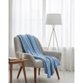 thumbnail image 5 of Couverture Thermique Taille Simple 66"x90 Pouces 100 % Coton Crochet Couleur Bleu 2/pack, 5 of 5