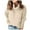 Khaki, variant on Fiaer Fall Oversized Sweaters for Women Trendy Long Sleeve Turtleneck Loose Fit Casual Trendy Solid Color Warm Knit Tops with Button Purple1 XL