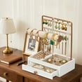 thumbnail image 6 of Multi-Functional Jewelry Stand, Necklace, Bracelet, Earring, and Chain Organizer Holder for Home (White), 6 of 7