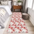 thumbnail image 4 of Runner Rug 2'x6', Spring Flowers Washable Non-Slip Hallway Runner Rugs, Farmhouse Chinese Pink White Floral Bedside Rugs Floor Mats Carpet Runners for Kitchen Bathroom Laundry Room, 4 of 8